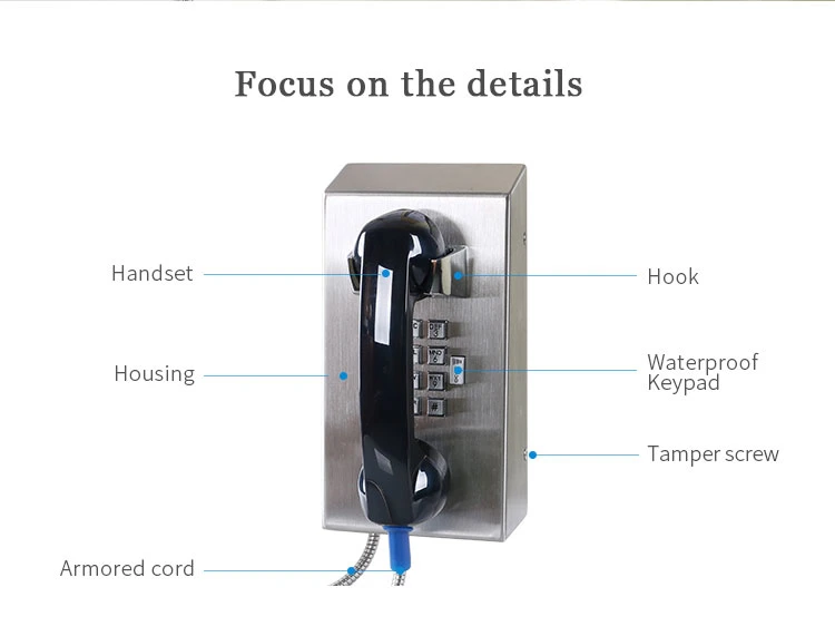 Vandal-Proof Prison Phones, Public Handset Jail Telephone