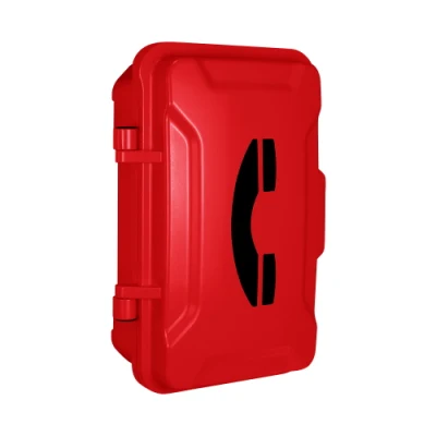 Teléfono de emergencia rojo al aire libre, teléfono impermeable para piscina SIP para hotel